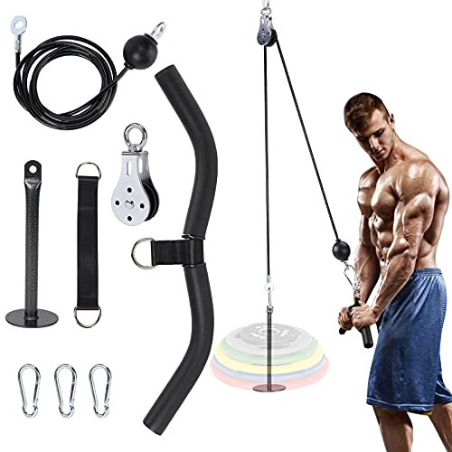 FBSPORT Poleas Gimnasio, Accesorio de Entrenamiento Fitness DIY para Antebrazos para Ejercicio LAT Pull Down Forearm Casa