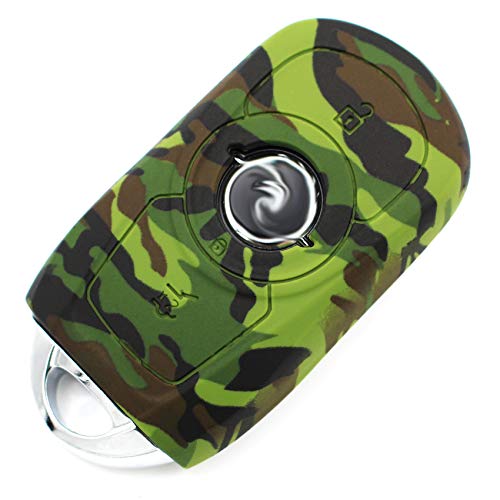 Finest-Folia OD - Funda de silicona para llave de coche con 3 botones, diseño de camuflaje