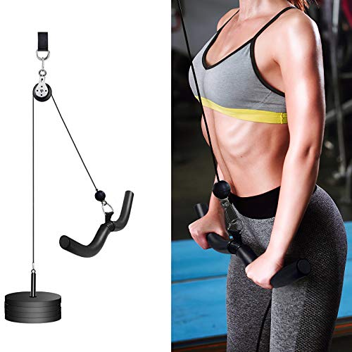 Fitness LAT sistema de polea, Poleas Gimnasio para Casa Accesorio de Entrenamiento para Antebrazos cable de máquina de polea para tríceps, bíceps, espalda, antebrazo