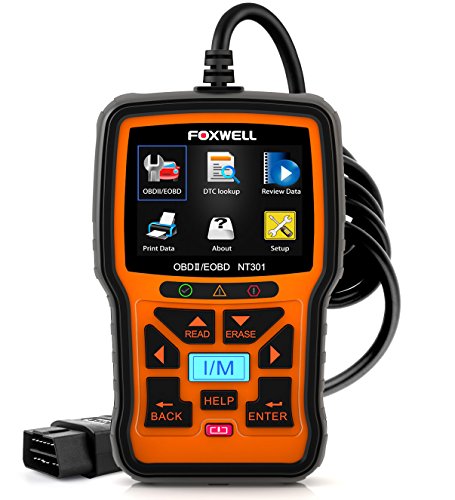 FOXWELL OBD2 Auto Coche Herramienta de Análisis de Diagnóstico OBDII Motor Lector de Código OBD 2 Diagnosis Escáner (Foxwell NT301)