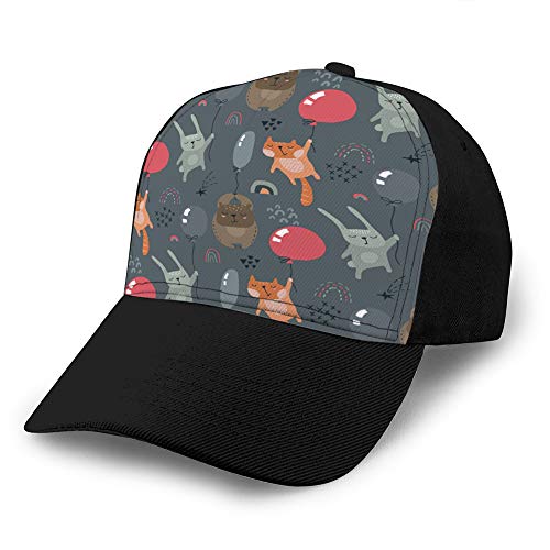 Gorras de béisbol, Sombreros Militares, Sombreros de papá para el día del Padre, Regalo de acción de Gracias de Patrones sin Fisuras con Animales del Bosque Salvaje Sombrero de Vaquero