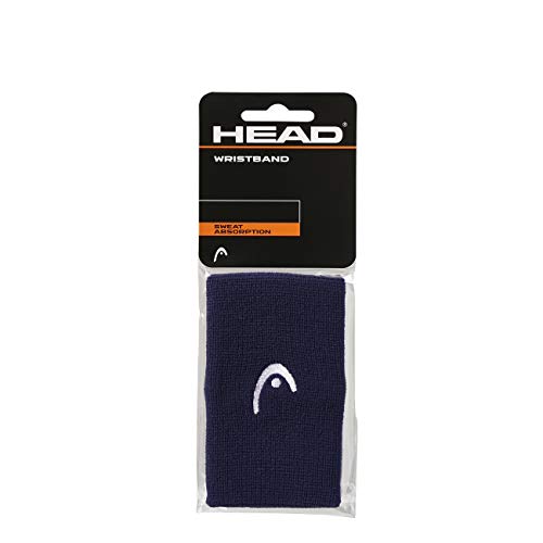 Head Muñequera de 5” Accesorio de Tenis, Adultos Unisex, Navy, Talla única