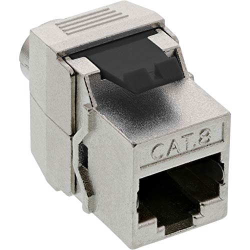 InLine 76202G Keystone - Conector RJ45 hembra SNAP-In, cat. 8.1, tapón de rosca