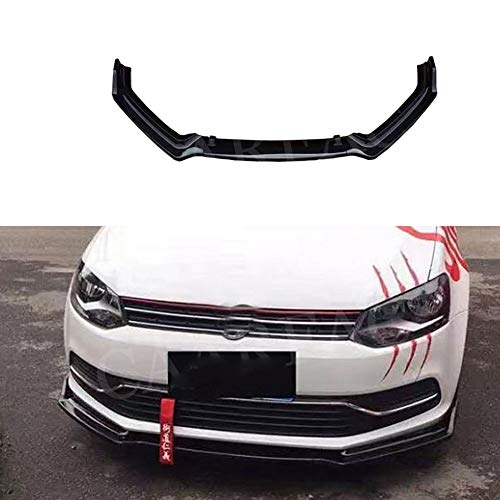 Juego de 3 piezas de parachoques delantero de ABS para parachoques de coche, deflector de alerón, difusor exterior para Volkswagen VW Polo 2014-2018