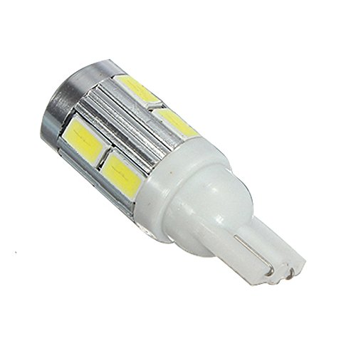 Kaxofang 2 X Bombilla Luz Lateral Sin Errores CANBUS T10 501 W5W 10 LED 5630 SMD Xenon Blanco 12V