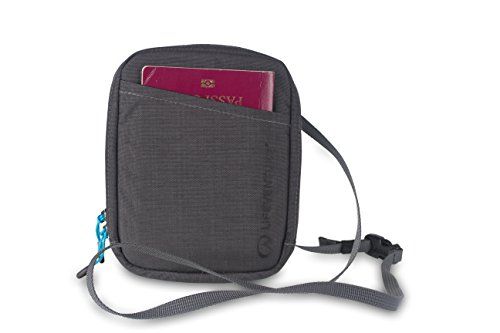 Lifeventure (Grey RFID Travel Neck Pouch, Unisex-Adult, One Size