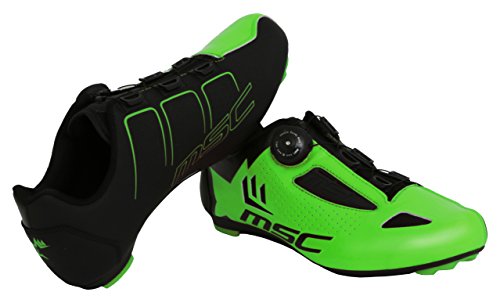 MSC Bikes Aero Road Zapatillas Ciclismo, Verde, T-42