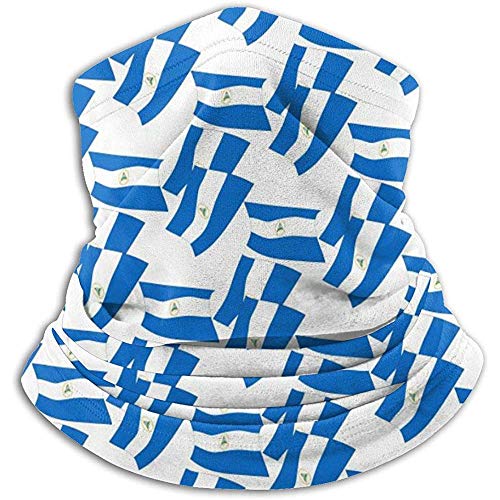 Nicaragua Flag Mode Calentador de cuello Polaina Diadema Mascarilla Bandana Head Wrap Bufanda Headwear Invierno Pasamontañas Ski Running Motocicleta