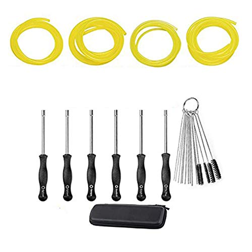 oxoxo Carb Nylon Tube Brush Set With carbure Tor Adjustment Tool Screw Driver Kit Fuel Line For Stihl Poulan Husqvarna recortador Chainsaw