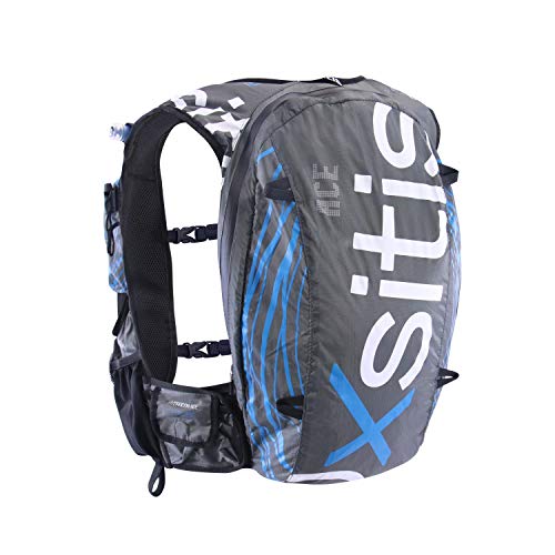 OXSITIS Ace 17.X M - Bolsa de hidratación para Hombre, Color Gris, Blanco y Cian, Talla M