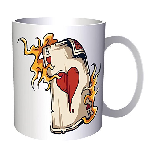 Poker Ace Cards Juega Hard Funny Fire 330 ml taza d948