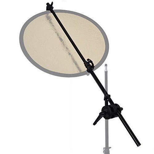 Pyxelstudio Reflector Holder Brazo de Trípode Retráctil Telescópica Barra Cruzada Abrazadera Doble 174 Centímetro Negro