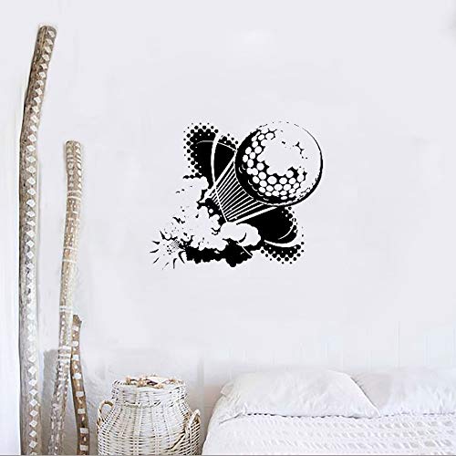 QIEGAO Patrón de Arte de Golf Mural de Pared Diseño de habitación Juvenil Decoración Golf Deportes Hobby Ball Club Etiqueta de la Pared DIY Pared extraíble-49x42cm