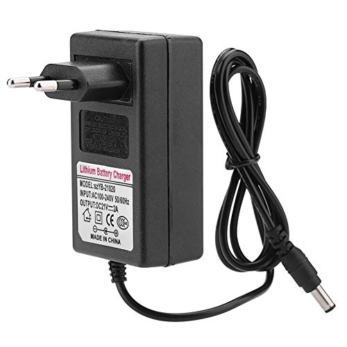 Simlug 【??????】 Adaptador de Corriente Universal, CA 100-240V CC 21V 2A Adaptador de Fuente de alimentación de Carga Segura Cargador de batería de Iones de Litio(100-240V)