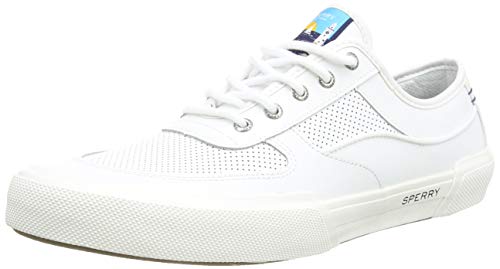 Sperry Top-Sider Striper Sport, SOLETIDE, Zapatillas Hombre, White, 45 EU