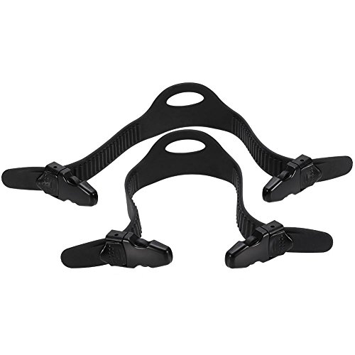 Tbest Correa de Aleta de Buceo,1 Par Fin Strap Correa de Aleta Ajustable Universal Correa de Aleta de Natación para Snorkeling Buceo Accesorio Negro(S)