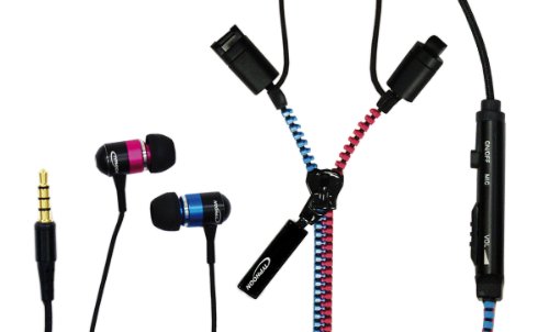 Typhoon UniqueZipper - Auriculares, azul/rosa