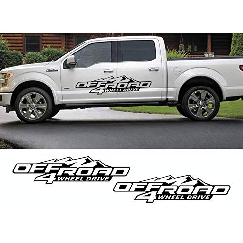 vitesurz Auto Pegatinas de Calcomanías Body Stripe Lateral, para camioneta Ford Ranger Raptor, para Isuzu DMA, para Nissan NAVARA, para Toyota Hilux, Etiqueta Lateral 4X4 Offroad