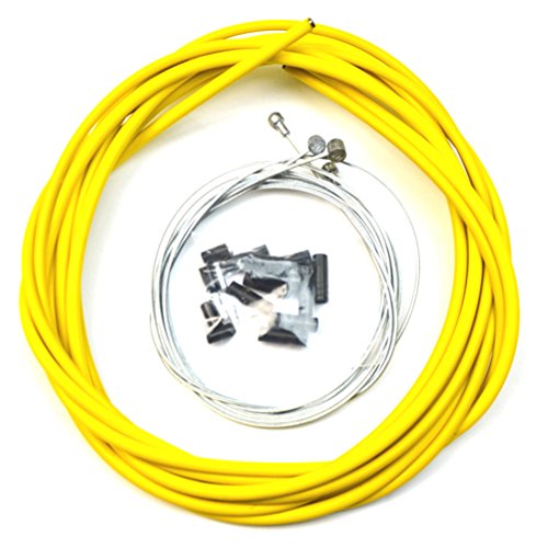 VORCOOL Cable de freno de bicicleta bicicletas universales Accesorios de piezas de cable de cambio de bicicleta de camino (amarillo)