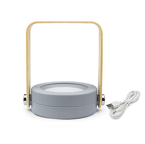 YAJAN Lámpara De Mesa Plegable, Luz de Lectura LED Lámpara de Linterna, Brillo Regulable de 3 Niveles, Carga USB, Cuidado de los Ojos Recargable de luz Nocturna