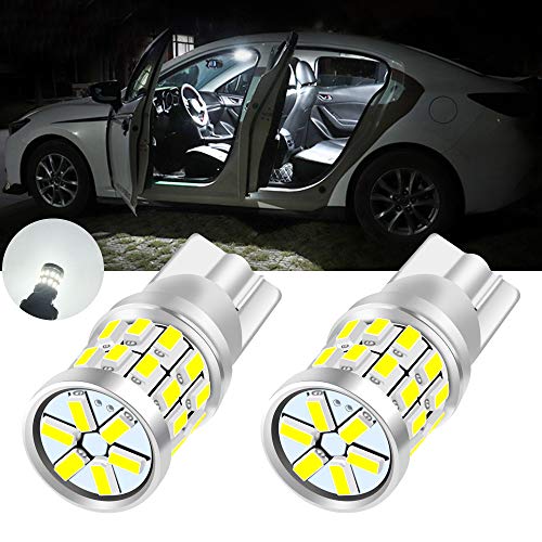 yifengshun 2x T10 W5W LED Bulbs 194 168 Bombillas Súper brillante 3014 30-SMD Auto Luz de Estacionamiento Luces de Puerta Lectura- Blanco