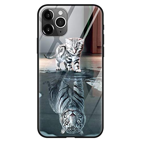 ZhuoFan Funda para Samsung Galaxy A12, Cárcasa Silicona 3D Cristal Templado con Dibujos diseño Antigolpes de Protector Case Cover Piel Fundas Movil para Samsung A12 6,5", Tigre