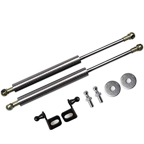 1pair Amortiguador para Suzuki Swift Sports ZC33S 2017-2021 Capilla Delantera Modify Modify Refit Gas Spring Lift Supports Soportes Struts Rod Shocks Front Bonnet Struts (Color : Black Carbon Fiber)