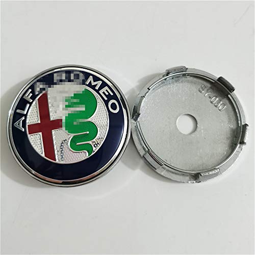 4pcs Juego De Tapas Centrales 60mm Para Alfa Romeo Reemplazo Insignia Emblema Cubiertas Decorativas Ruedas Trim Car Styling Accessori