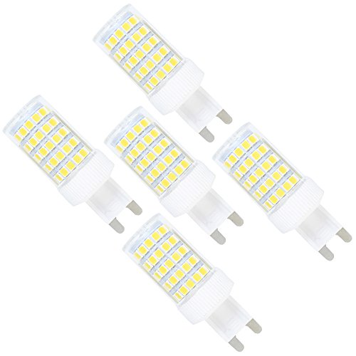 5X G9 Lámpara LED Dimmble 10W LED de Bombillas 86 SMD 2835LEDs Blanco Frío 6500K Super Brillante 800LM Bombilla Lámpara AC220-240V