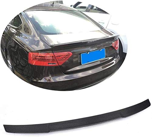 ABABABA Alerón Trasero para Maletero Adecuado para Audi A5 B8.5 Sline S5 Sportback 4 Puertas 2012-2016 Fibra De Carbono CF Tapa De Puerta Trasera Highkick Spoiler Wing Lip