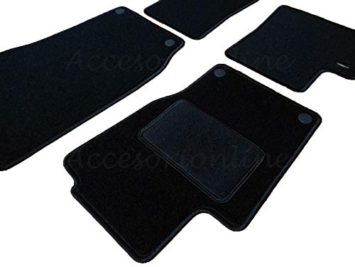 Accesorionline Alfombrillas para Mercedes ML (1997-2015) A Medida con talonera Alfombras esterillas W163 W164 W166 (ML 1997-2005 W163)