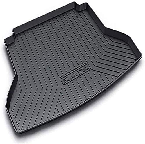 AJJZX Alfombra de Revestimiento de Maletero de Coche, Adecuada para Hyundai Elantra 2015 2016 2017 2018 2019, Accesorios Decorativos Impermeables y antisuciedad