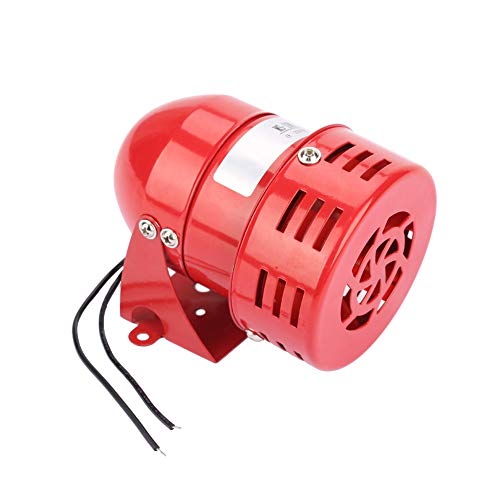 Alarma de motor, 220V 120DB Mini alarma de motor de metal Protección eléctrica de sonido industrial contra robo MS-190 (rojo)