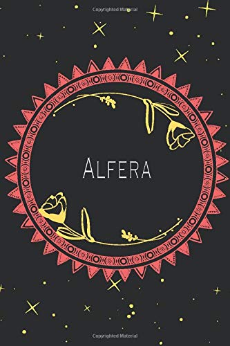 Alfera's Notebook. - with a heart in the second cover - Alfera Personalized Notebook a Beautiful 120 lined pages, 6” x 9” Notebook / Journal Gift- Diary to Write, work: Alfera journal