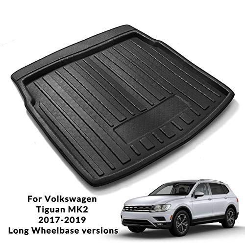 Alfombrilla para Maletero Bandeja maletero del coche de línea de carga maletero trasero de tapa mate alfombra del piso de la alfombra Kick Pad compatible con Volkswagen Compatible con VW Tiguan MK2 20