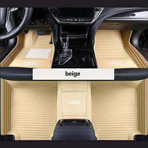 Alfombrillas De Coche para Skoda Superb Fabia Octavia Rapid Kodiaq Yeti KAROQ KAMIQ Impermeables Alfombrillas Coche Alfombra Moqueta Accesorios Coche, Beige