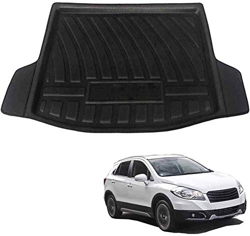 Alfombrillas para Maletero De Coche Estera del Coche, para Suzuki SX4 S-Cross/Crossover 2013-2018, Alfombra Protectora De Goma La Bandeja del Piso, Alfombrilla Impermeable Antisucia para Carga