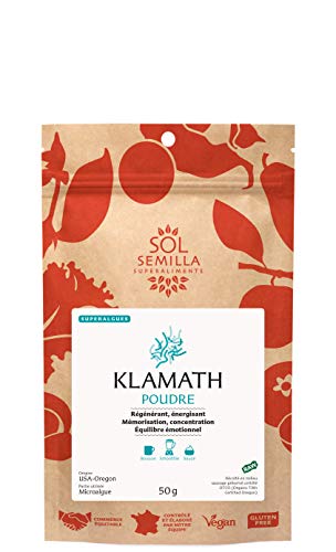 Alga Klamath - Klamath Crudo - Klamath Silvestre | 50g de Puro Polvo de Klamath | Sol Semilla