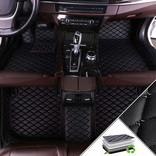 ALLYARD Alfombrillas Coche para Au di A6 07-18 Wagon Alfombrillas para Coche Antideslizantes Moqueta Impermeable automóviles Alfombrilla XPE Cuero Alfombra de Coche Accesorios Negro