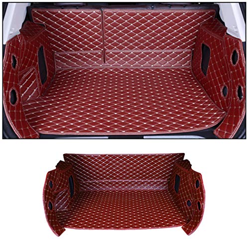 ALLYARD Maletero Alfombra para BM W X6 2008-2014 3D Full Coverage XPE Cuero Maletero Alfombra Coche Equipaje Maletero Estera Tronco Equipaje Trasera Estera Antideslizante Alfombrilla Vino Tinto