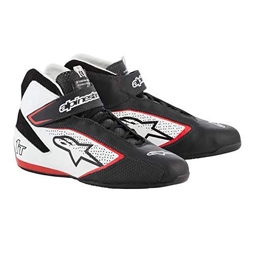 ALPINESTARS TECH 1-T CALZADO FIA - MODELO 2019 - NEGRO/BLANCO/ROJO - TALLA 10 (2710119-123-10)