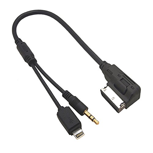 AMI MDI MMI - Cable adaptador de interfaz AUX de 3,5 mm para iPod iPhone 5S, 5C, 6 6 Plus, para Audi A3, A4, A5, A6, A8, S4, S5, Q7