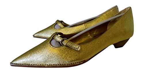 Angli - Zapatos de Vestir para Mujer Dorado Dorado