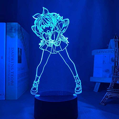 Anime ilusión 3D lámpara acrílico Alquiler de Novia ruka sarashina luz para la Decor de la habitación Tabla de luz Nocturna Colorida Kanojo Okarishimasu-Touch Control-Control Remoto