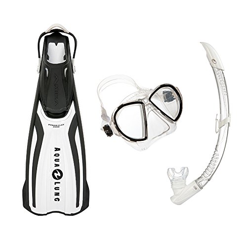 Aquasphere Mascarilla Amika Unisex/Snorkel y Aleta, Blanco, X S