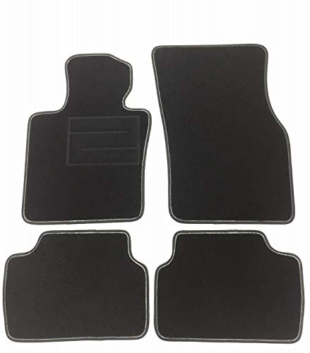 ASC Mini Cooper III Serie F55-F56-F57 3 – 5 puertas 2014 – 2020 alfombrillas para coche, de moqueta negra con talonera