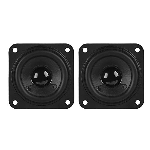 ASHATA 2Pcs Altavoces Full Range(10W 8Ω 61 mm 2 Pulgadas Negro)