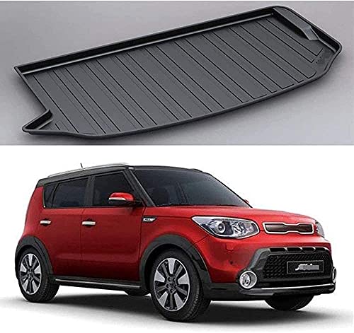 Auto Goma Alfombrillas para Maletero para Kia Soul 2011 2012 2013 2014 2015 2016 2017 2018 2019, Antideslizante Impermeable Alfombras Interior Protectora Accesorios