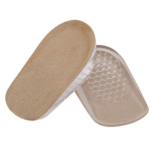 BESTOYARD Plantillas de aumento de altura invisible de 3 cm Medias plantillas para absorción de impactos Altura del talón S (albaricoque)