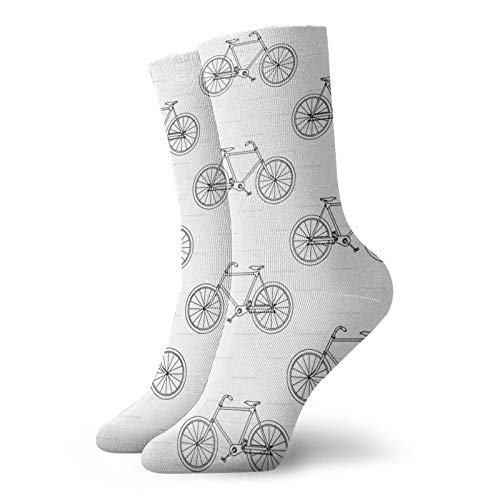 BJAMAJ Unisex Calcetines Antiguos Bicicleta Interesante Poliéster Crew Calcetines Adultos Calcetines de Algodón